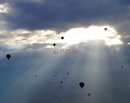 熱氣球,航空,氣球