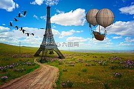 壁纸,埃菲尔铁塔,幻想