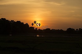 日落,日出,晚上