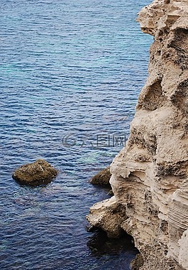 懸崖,海,巖