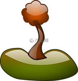 草,樹,秋天