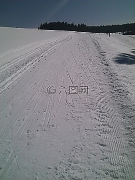 雪,徑,冬天