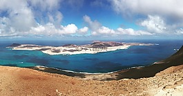 加那利群岛,海滩,地平线