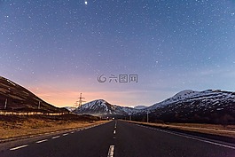 日出,景觀,山