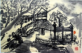 水墨,風(fēng)景,寫生