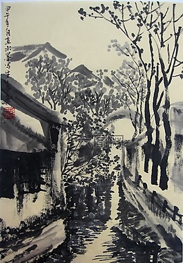 水墨,風(fēng)景,寫生