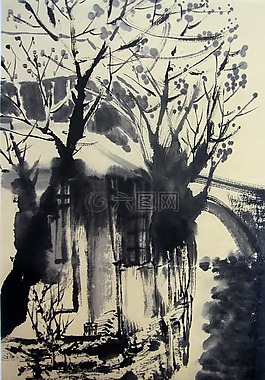 水墨,風(fēng)景,寫生
