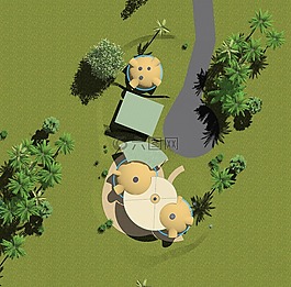 圓頂?shù)姆孔?空中的視圖,結(jié)構(gòu)