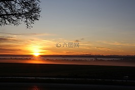 清晨的陽光,日出,上午