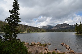 尤因塔,山,湖