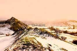 英格蘭,丘陵,日出