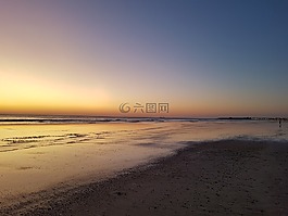 日落,海,太陽