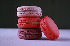 粉红色的杏仁饼,法国,macaron