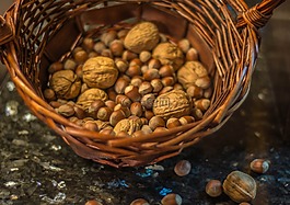 堅(jiān)果,核桃,籃
