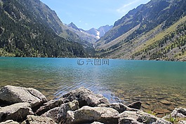 湖,山,夏季