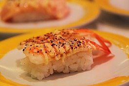 大蝦,壽司,日本食品