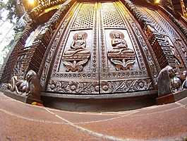 門(mén),刻,木材