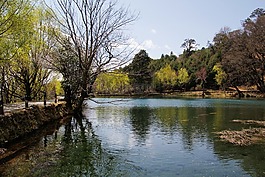 湖面,倒影,風景