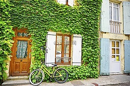法國,村,自行車