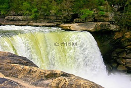 大瀑布,河,水