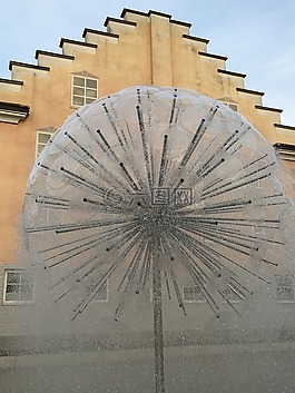 喷泉,günzburg,水