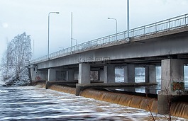 芬蘭,橋,水