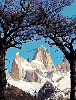 阿根廷,山,雪