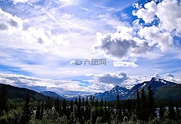 天空,山,挪威