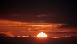 日落,余輝,傍晚的天空