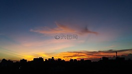 太陽落山,黃色太陽落山,太陽