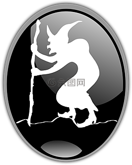 巫婆,徽章,橢圓形