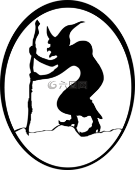 巫婆,徽章,橢圓形