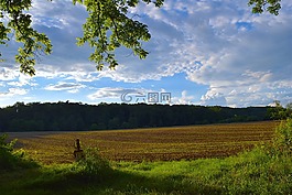 原野,日落,照明