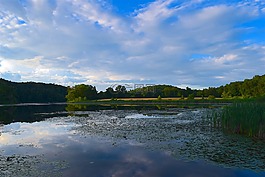 湖,天空,反思