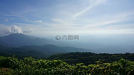 天空,山,自然