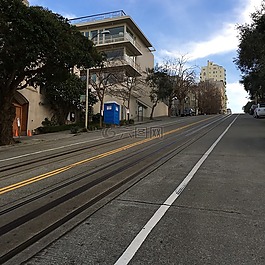 旧金山的街道上,加利福尼亚州,西海岸