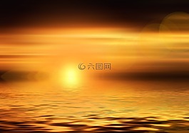 日落,云,冥想