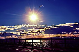 日落,太陽,天空