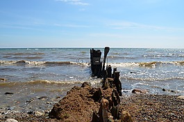 防波堤,海灘,海