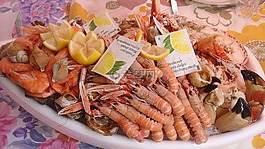 海鮮,早餐,蝦