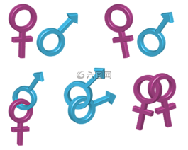 男子,女子,標志