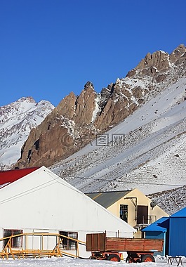 山,雪,滑雪