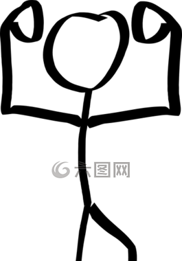 火柴人,簡(jiǎn)筆圖,獲勝者