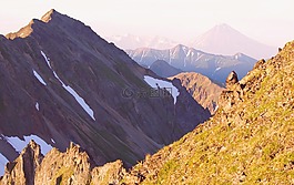 山,火山,攀登