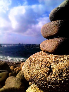 海,側(cè),岸