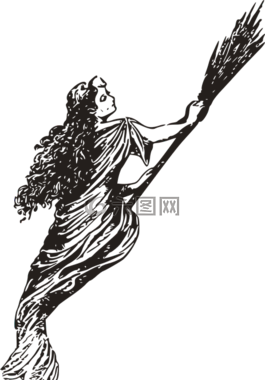 巫婆,掃帚,黑暗