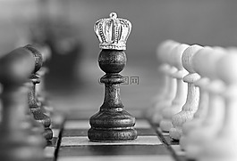 棋,黑,國王