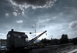 起重機,追蹤,spoorkraan