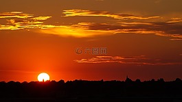 云,日出,黃昏
