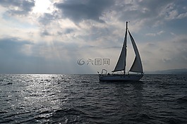 船,海,小船